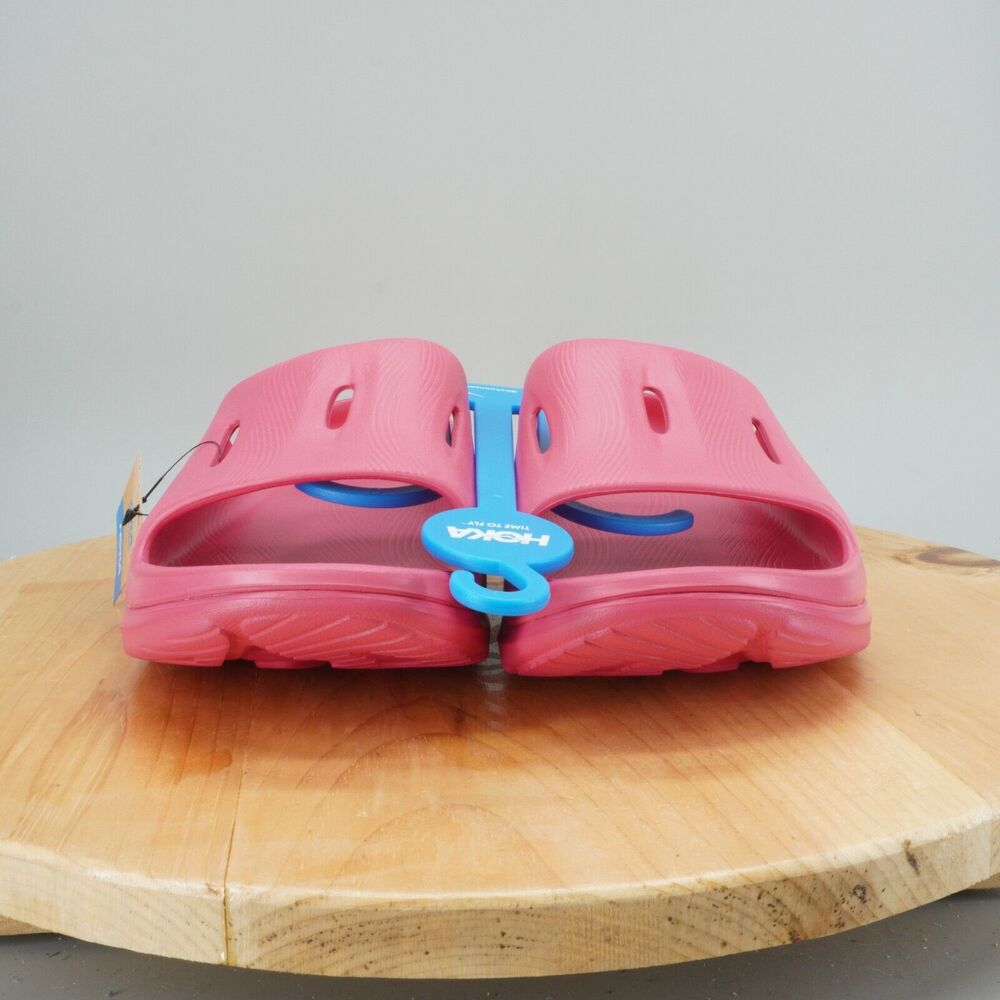 Hoka One One Ora Recovery Slide 3 Mens Size 14 Raspberry Comfort Sandals NEW - Picture 2 of 5